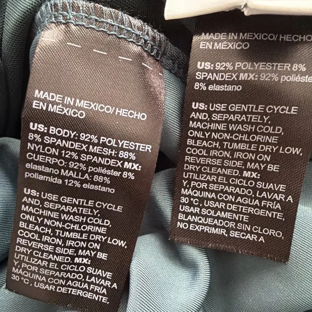 Chico’s Velvet 2 Piece Set Womens Large Teal 3/4 Sleeve Pull On Pants Relaxed - Picture 4 of 10